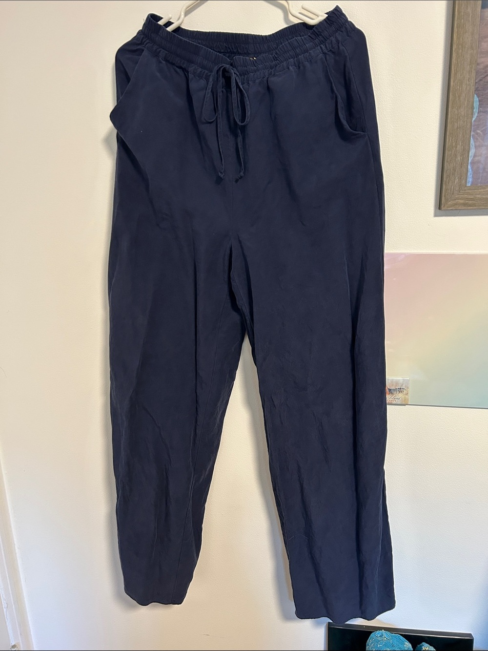 Kobi Halperin women’s Dark Navy Drawstring linen Pants M